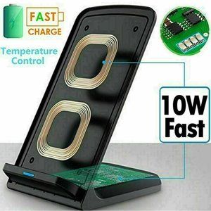 Qi Wireless Fast Charger Charging Stand Pad Dock for Samsung iPhone Android LG